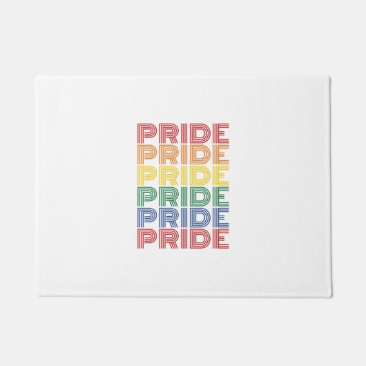 Regenboog trots retro typografie vector ontwerp_1 deurmat (Voorkant)