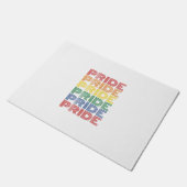 Regenboog trots retro typografie vector ontwerp_1 deurmat (Schuin)