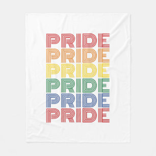 Regenboog trots retro typografie vector ontwerp_1 fleece deken