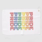 Regenboog trots retro typografie vector ontwerp_1 golfhanddoek (Horizontaal)