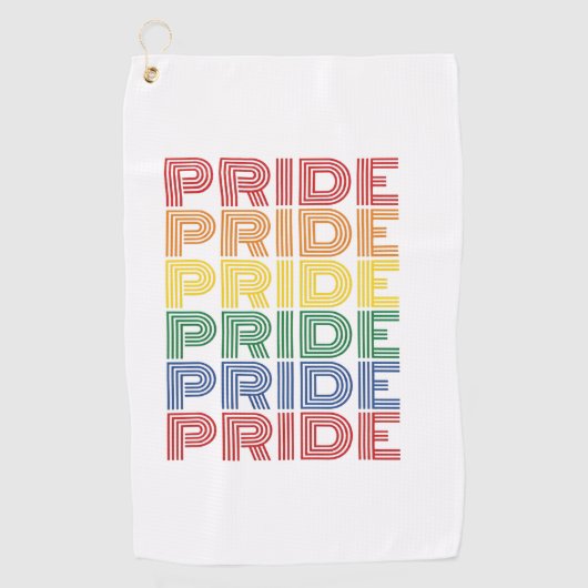 Regenboog trots retro typografie vector ontwerp_1 golfhanddoek (Voorkant)
