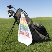 Regenboog trots retro typografie vector ontwerp_1 golfhanddoek (Groen)