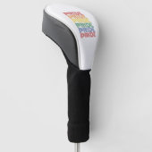 Regenboog trots retro typografie vector ontwerp_1 golfheadcover (Schuin)