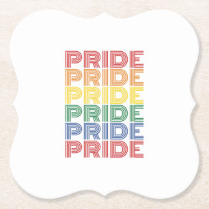 Regenboog trots retro typografie vector ontwerp_1 kartonnen onderzetters