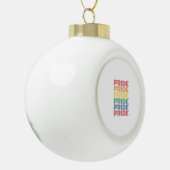 Regenboog trots retro typografie vector ontwerp_1 keramische bal ornament (Links)