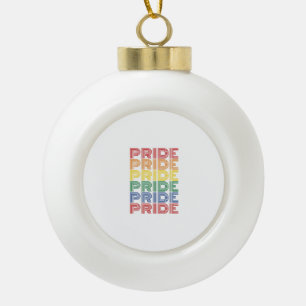 Regenboog trots retro typografie vector ontwerp_1 keramische bal ornament