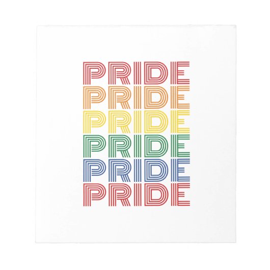Regenboog trots retro typografie vector ontwerp_1 notitieblok (Voorkant)