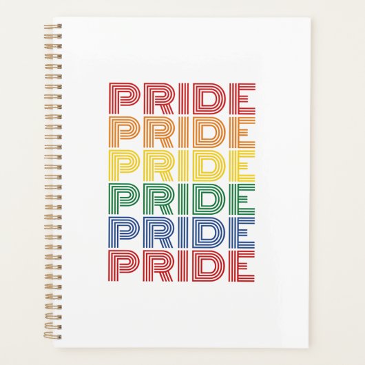 Regenboog trots retro typografie vector ontwerp_1 planner (Voorkant)
