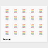 Regenboog trots retro typografie vector ontwerp_1 ronde sticker (Vel)