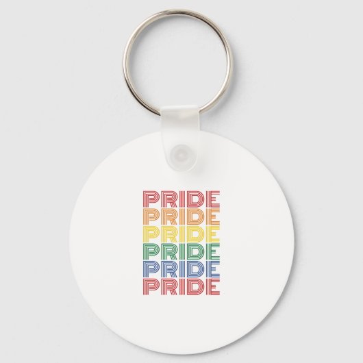 Regenboog trots retro typografie vector ontwerp_1 sleutelhanger (Voorkant)