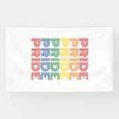 Regenboog trots retro typografie vector ontwerp_1 spandoek (Horizontaal)