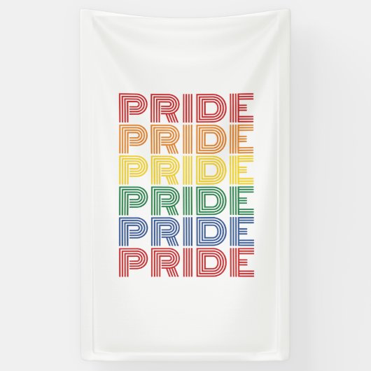 Regenboog trots retro typografie vector ontwerp_1 spandoek (Verticaal)