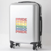 Regenboog trots retro typografie vector ontwerp_1 sticker (Koffer)