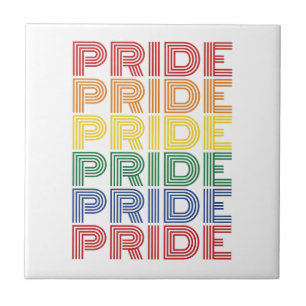 Regenboog trots retro typografie vector ontwerp_1 tegeltje