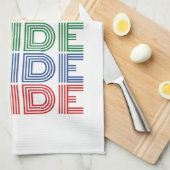 Regenboog trots retro typografie vector ontwerp_1 theedoek (Quarter Fold)