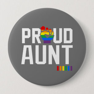 Regenboog trots trotse tante ronde button 4,0 cm