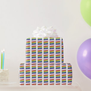 Regenboog Trouwlaag Cake Slice LGBT Pride Cadeaupapier