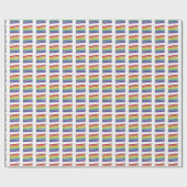 Regenboog Trouwlaag Cake Slice LGBT Pride Cadeaupapier (Vlak)