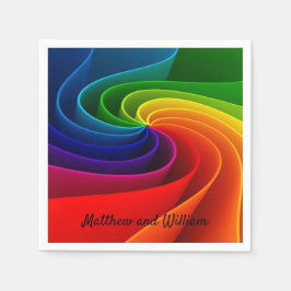 Regenboog Trouwreceptie Cocktail Servet