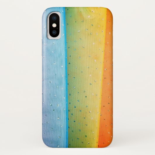 regenboog tule met rijnstenen Case-Mate iPhone case (Achterkant)