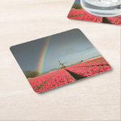 Regenboog, tulpen en onderzetter voor de windmolen (Schuin)