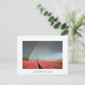 Regenboog, tulpen en windmolen Amsterdam briefkaar Briefkaart (Staand voorkant)