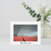 Regenboog, tulpen en windmolen in het Holland-brie Briefkaart (Staand voorkant)