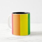 Regenboog Tweekleurige Koffiemok (Voorkant links)