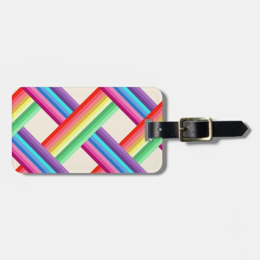Regenboog Twist Bagagelabel (Voorkant horizontaal)