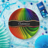 Regenboog Twist Feestborden Papieren Bordje (Feest)