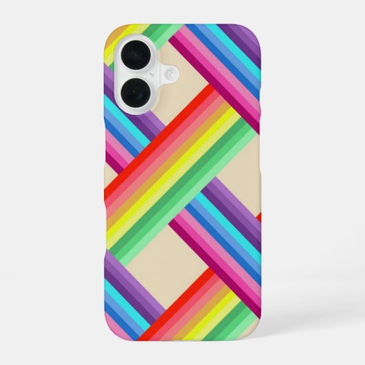 Regenboog Twist iPhone 16 Hoesje (Achterkant)