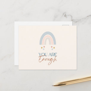 Regenboog U bent genoeg Waterverf Aardse Briefkaart