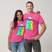 regenboog-ufo t-shirt (Unisex)