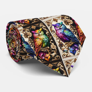 Regenboog Uil Art Deco Art Nouveau Das