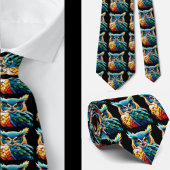 Regenboog Uilen Magic Neckties Stropdas