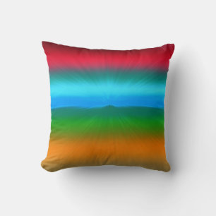 Regenboog Uitgezoomde Strepen Kussen