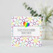 Regenboog uitnodiging (Staand voorkant)