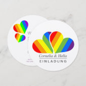 Regenboog Uitnodiging (Voorkant / Achterkant)