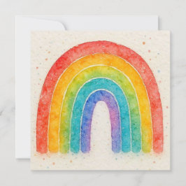 Regenboog uitnodigingskaart. kaart