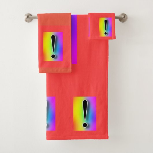 Regenboog Uitroepteken Bad Handdoek (Insitu)