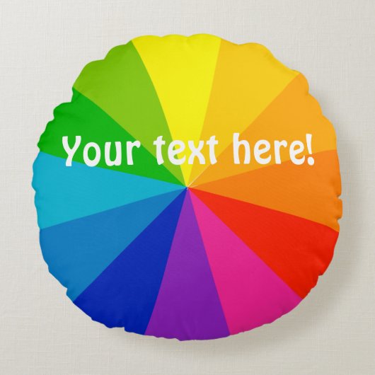 Regenboog uitstralen rond kussen (Voorkant)