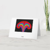 Regenboog uterus fractaal Wenskaart Kaart (Achterkant)