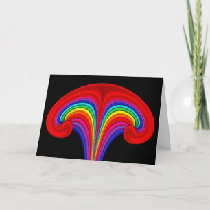 Regenboog uterus fractaal Wenskaart Kaart