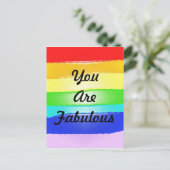 Regenboog v2 briefkaart (Staand voorkant)