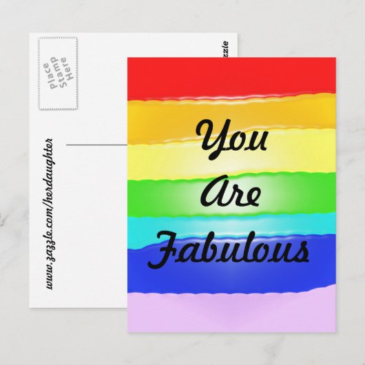 Regenboog v2 briefkaart (Voorkant / Achterkant)