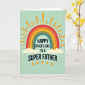 Regenboog Vaderdagkaart Kaart (Gele Bloem)