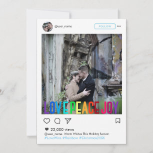 Regenboog Vakantie Insta Frame Foto Kaart