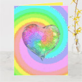 Regenboog Valentijn Kaart (Gele Bloem)
