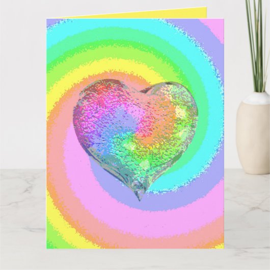 Regenboog Valentijn Kaart (Voorkant)