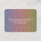 Regenboog Valse Glitter Patroon Nagel Haar Visitekaartje (Achterkant)